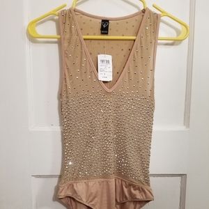 Windsor nude mesh bodysuit NWT